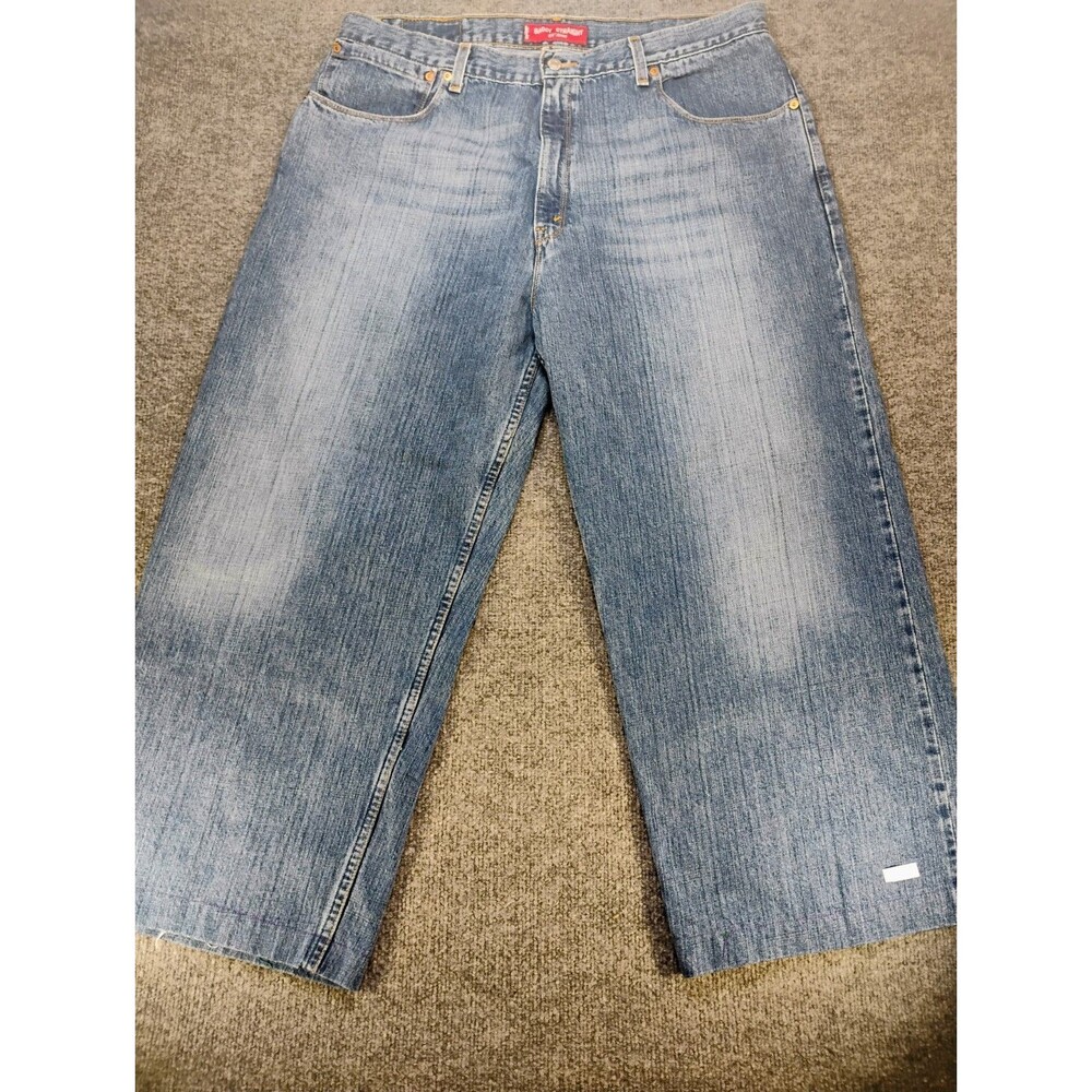 Levi's 579 Baggy Straight Jeans Mens 29x30 Blue Faded Loose Fit Y2K Denim
